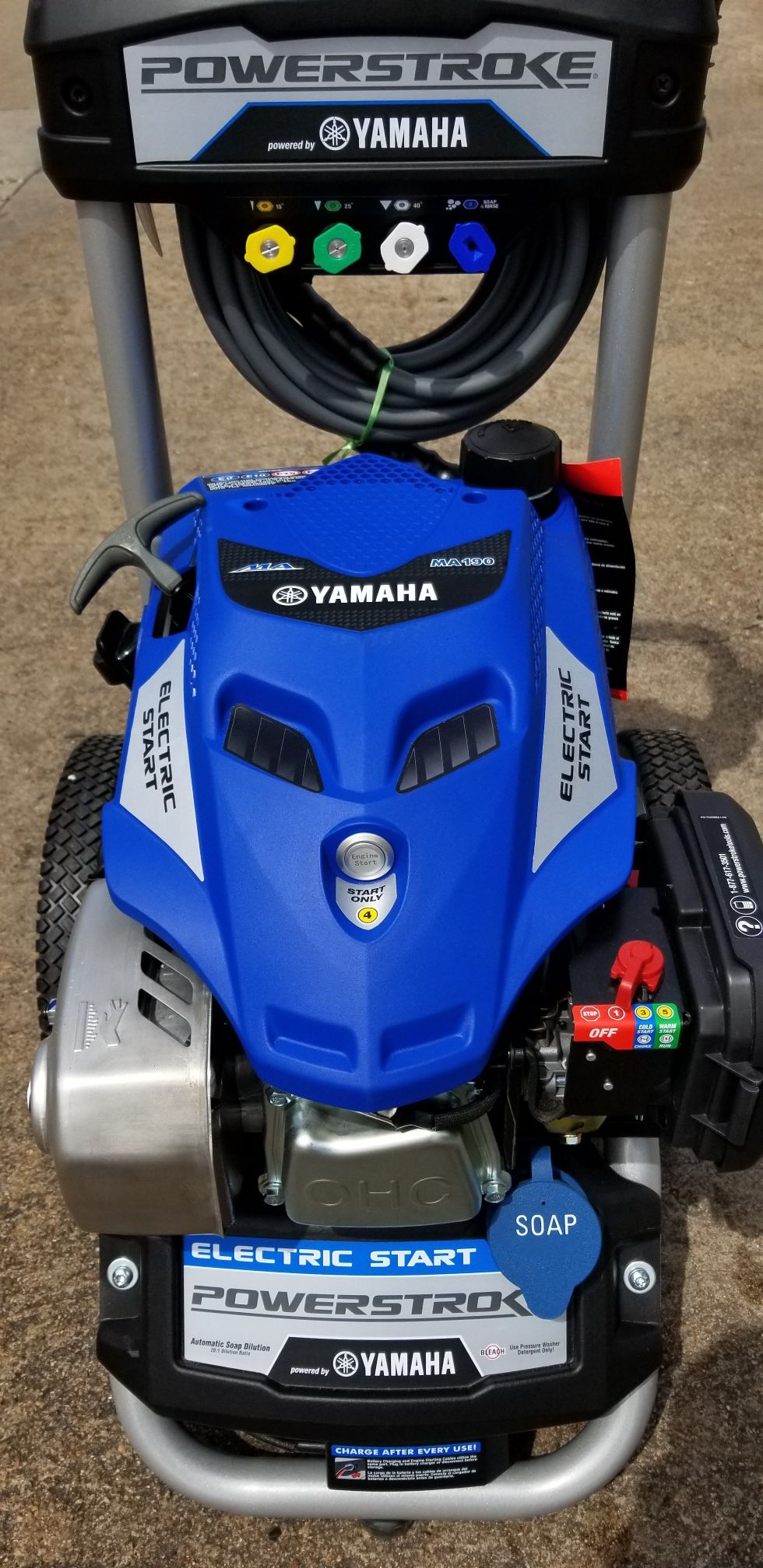 New Powerstroke Yamaha 3100 psi 2.4 gpm electric start pressure washer