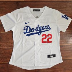 Los Angeles Dodgers Clayton Kershaw #22 WOMENS white stitched jersey 