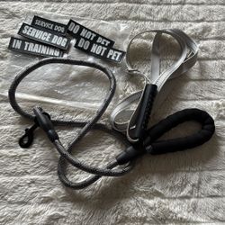 2 Heavy Duty Leashes And Labels