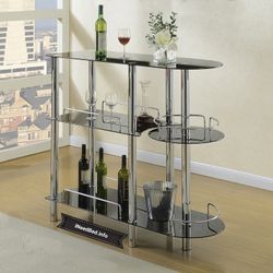 Luxury Home Bar Stands with your choice of Bar stools... $299.99 or as low as $10.74 per week ..visit iNeedBed.info