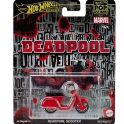 Hot Wheels Premium Pop Culture Deadpool Scooter Red Marvel 2025