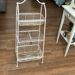 Rustic Metal Multi-Purpose Storage Rack 