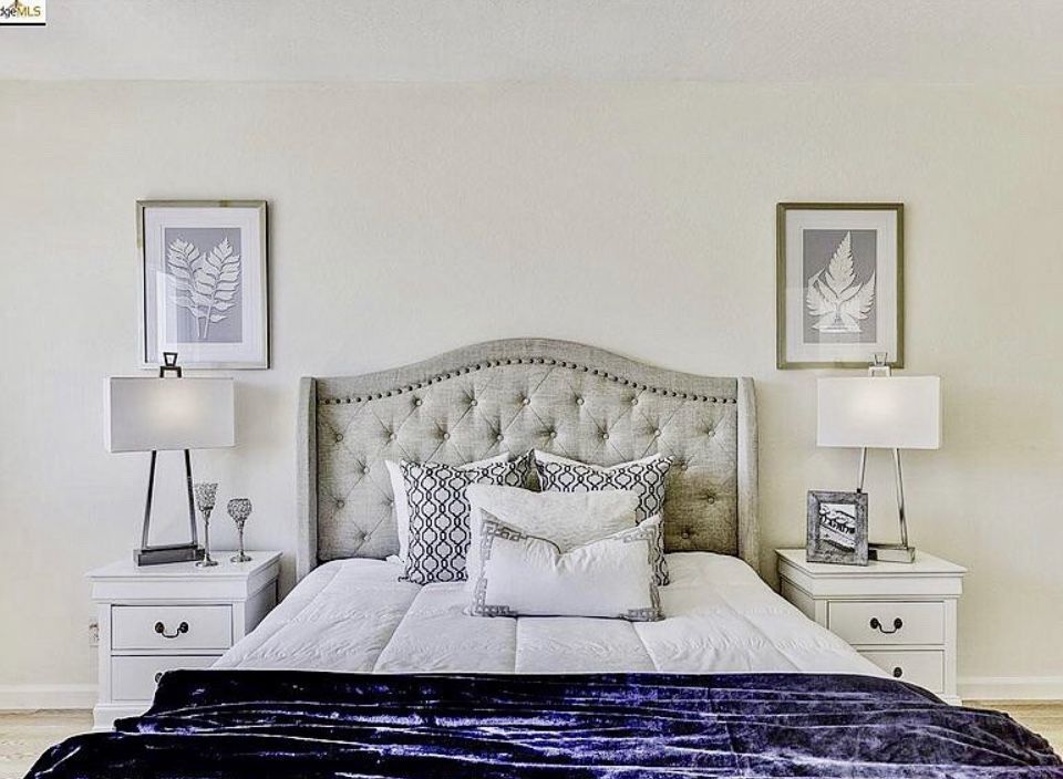 2 White Rectangle Modern Night Table Lamp