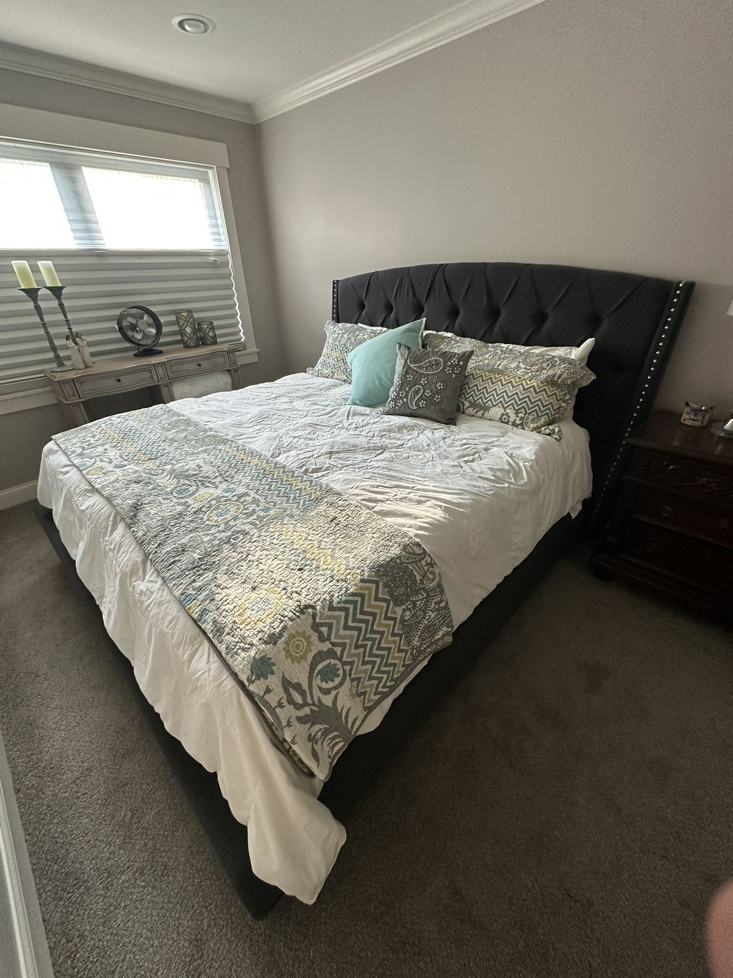 Head Board, Bed frame And Mattress