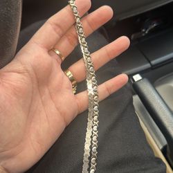 10k Gold And Silver Xoxo Chain 