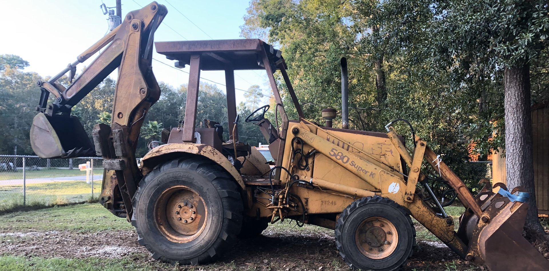 1994 4x4 d580 k catapillar backhoe