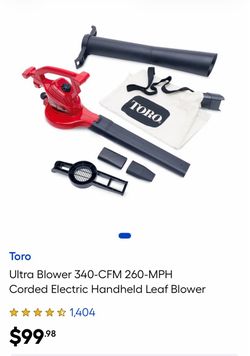 Ultra Blower 340-CFM 260-MPH Corded Electric Handheld Leaf Blower