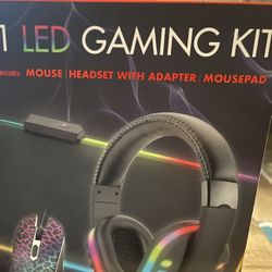 Gaming Kit- Headset, mouse, mousepad and adapter-Brand New!  