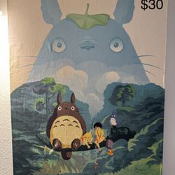 Ghibli Totoro Canvas Wall Art