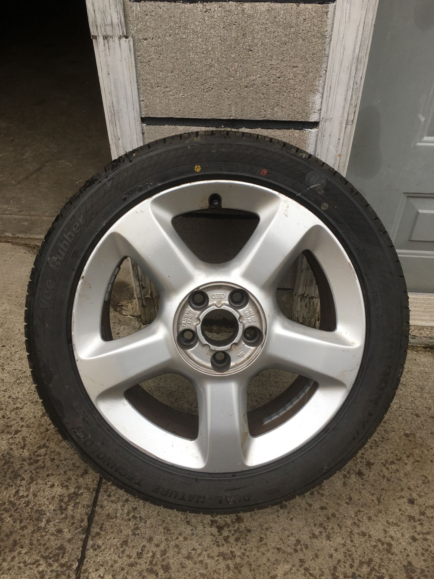 Tire on rim