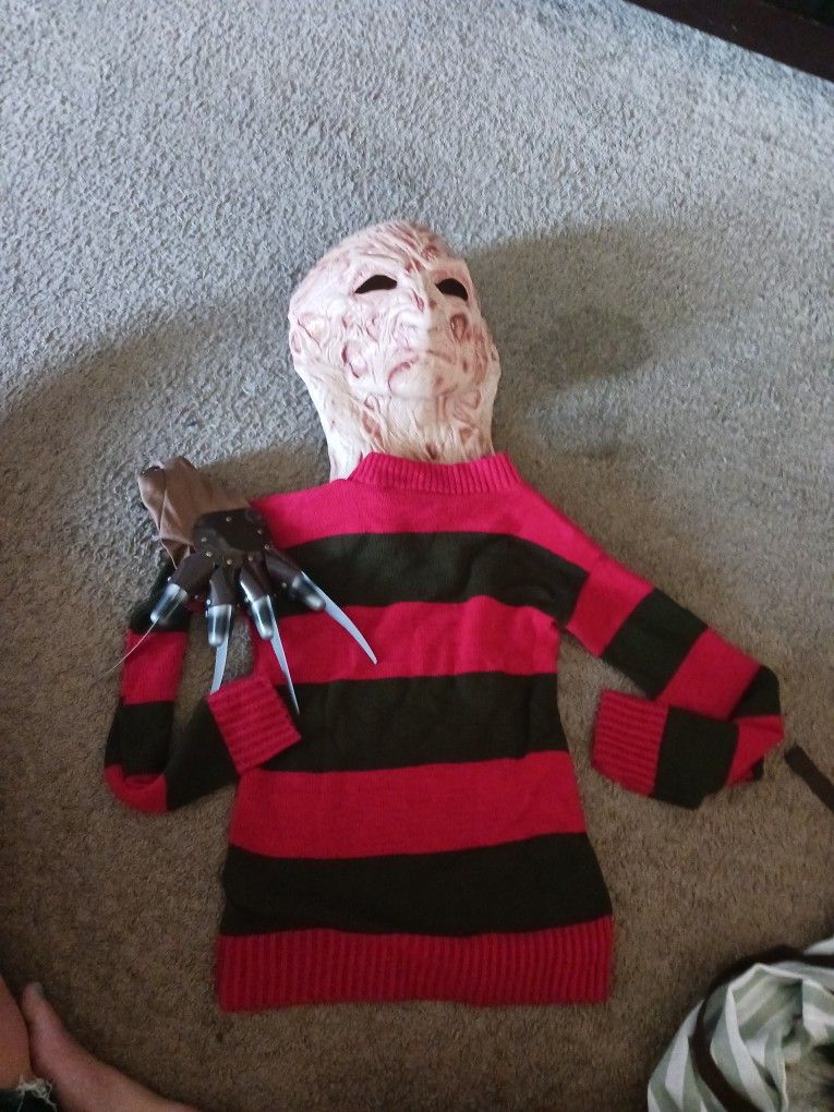 Kids Freddy Sweter And Glove ... Adult Mask