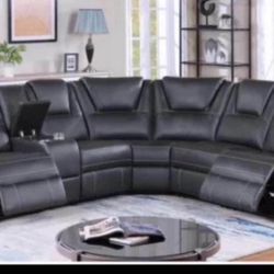 New POWER leather Sofa Recliner 