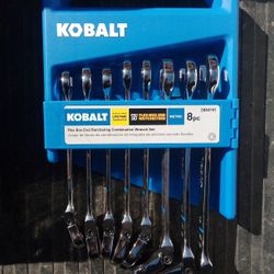 Kobalt Flex Box End Ratcheting Combination Wrench Set 8pc