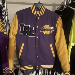 Men’s UK Los Angeles Lakers NBA Varsity Letterman Jacket  $250