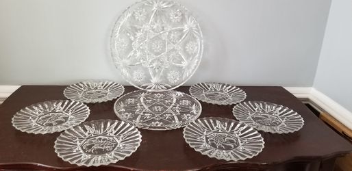 8 Pcs. Clear Glass Dinnerwares