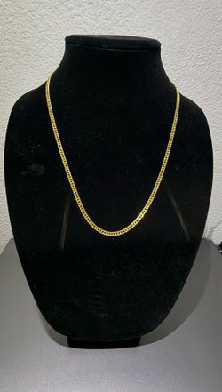 18k gold curb link chain