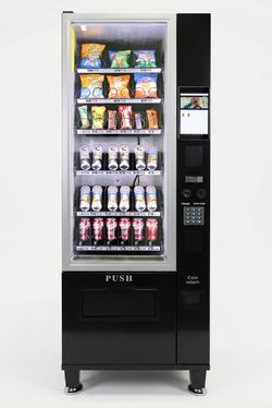 VC 7206-10C Small Black Refrigerated Combo Machine w/10” Touchscreen