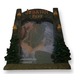 Vintage 1996 Universal Studios Jurassic Park Gate 5" x 7" Picture Photo Frame