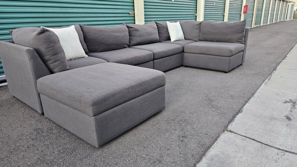 FREE DELIVERY!!! Bassett "Beckham" Modular GRAY Couch ($7.4K+ Retail...80% OFF!!!)