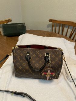 Brown Canvas Tote Crossbody 