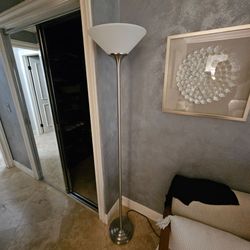 Brushed Nickel Torchiere Floor Lamp