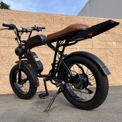 750W Dual Battery/Dual Rider-Electric E-bike, 26ah, 80 Mile Range(Long Seat) W/FREE HEAVY DUTY CHAIN LOCK (4ft/10mm)