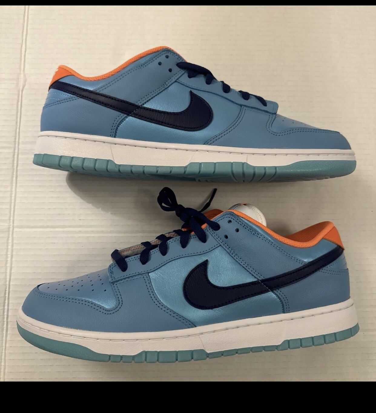 Nike Dunk Low Baltic Blue Total Orange HQ1538-416 Mens Shoes New 