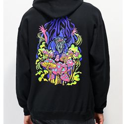 NEW Men’s Size M  A-Lab Magic Fungi Black Hoodie Hoodie Graphic Sweatshirt Street Wear