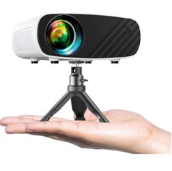 Mini Projector for iPhone, ELEPHAS 2024 Upgraded 1080P HD Projector, 8000L Portable Projector with Tripod, Movie Projector Compatible with Android/iOS