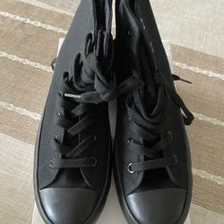 Black Canvas High Top Sneakers