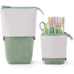 Standing Telescopic Bag Pouch Holder Case Stationery Pen Office Makeup Organizer