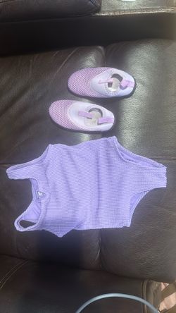 Toodler Bathing Suit And Water Shoes