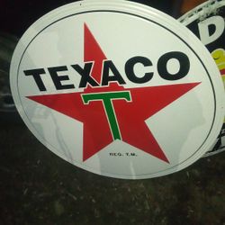 Large 36"Texaco or Cadillac Metal Sign .