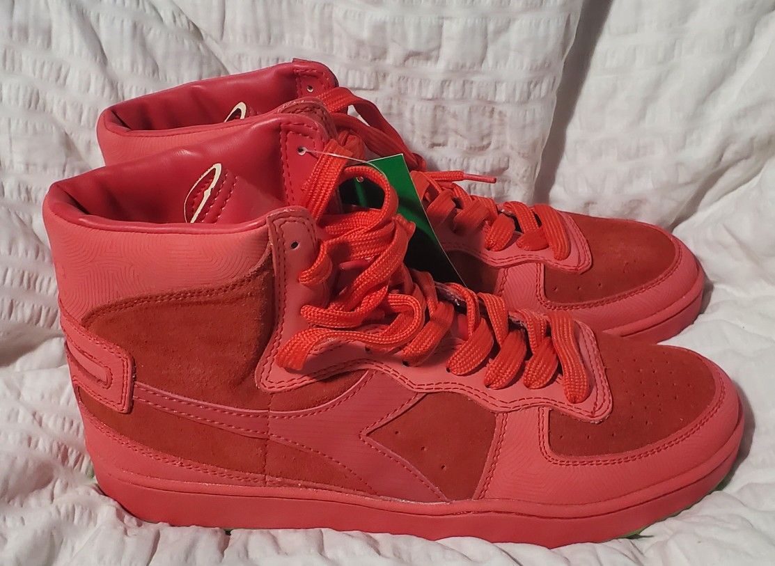 Diadora Mi Basket Red High Top, size US Men's
