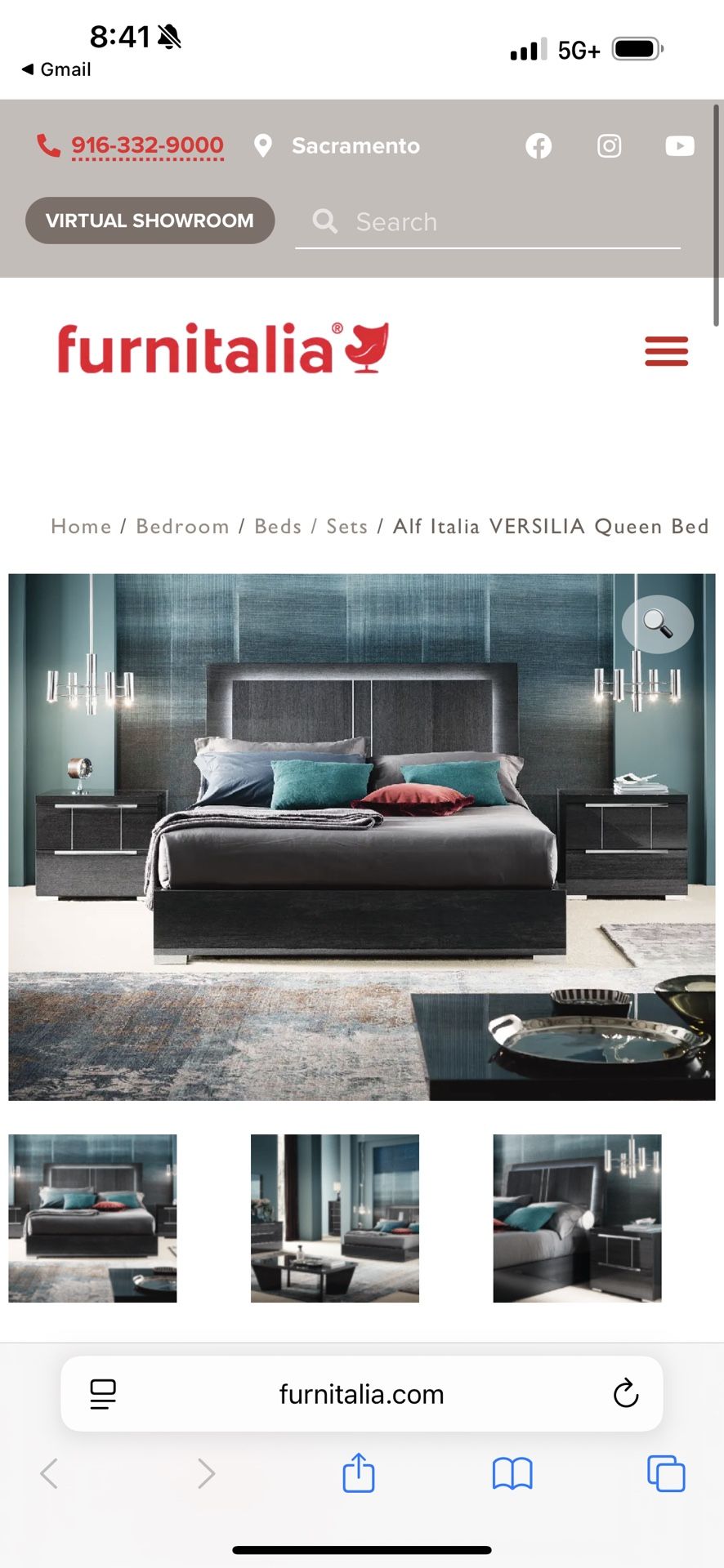 King Size Bed Frame - LED Back Lighting - ALF