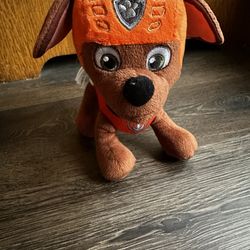 Zuma Paw Patrol Plush Dog Stuffed Animal spin master nickelodeon orange hat 2015
