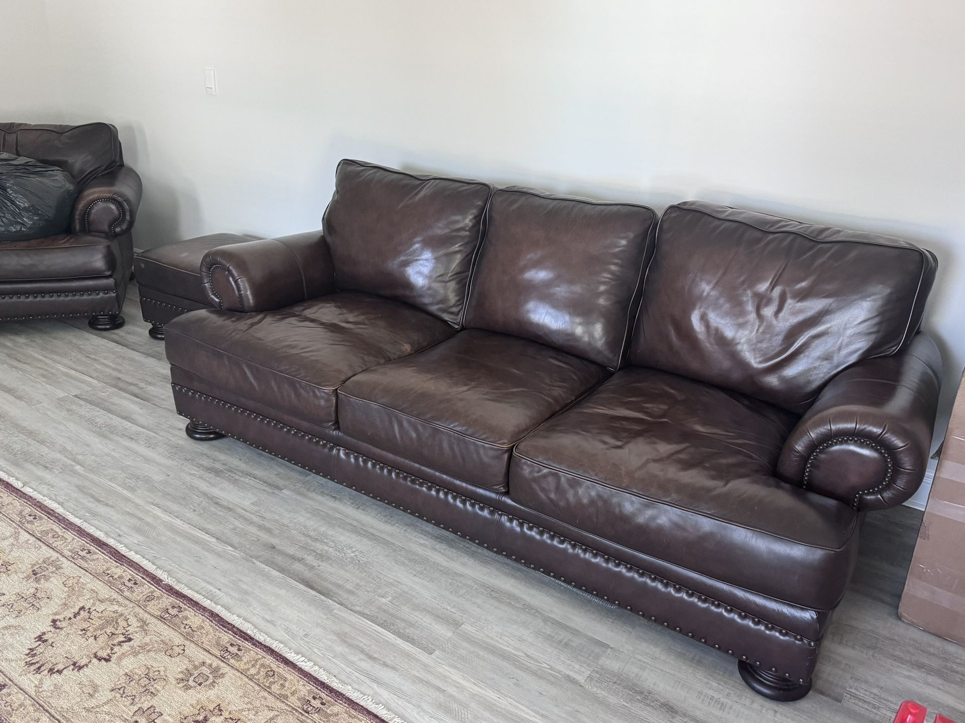 Bernhardt Foster Leather Sofa