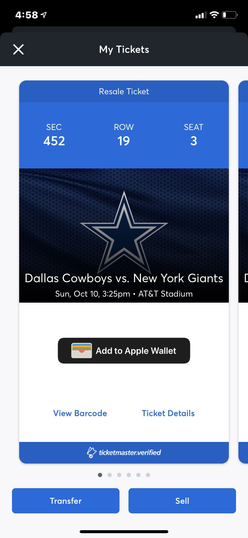 Dallas Cowboys  Tickets 