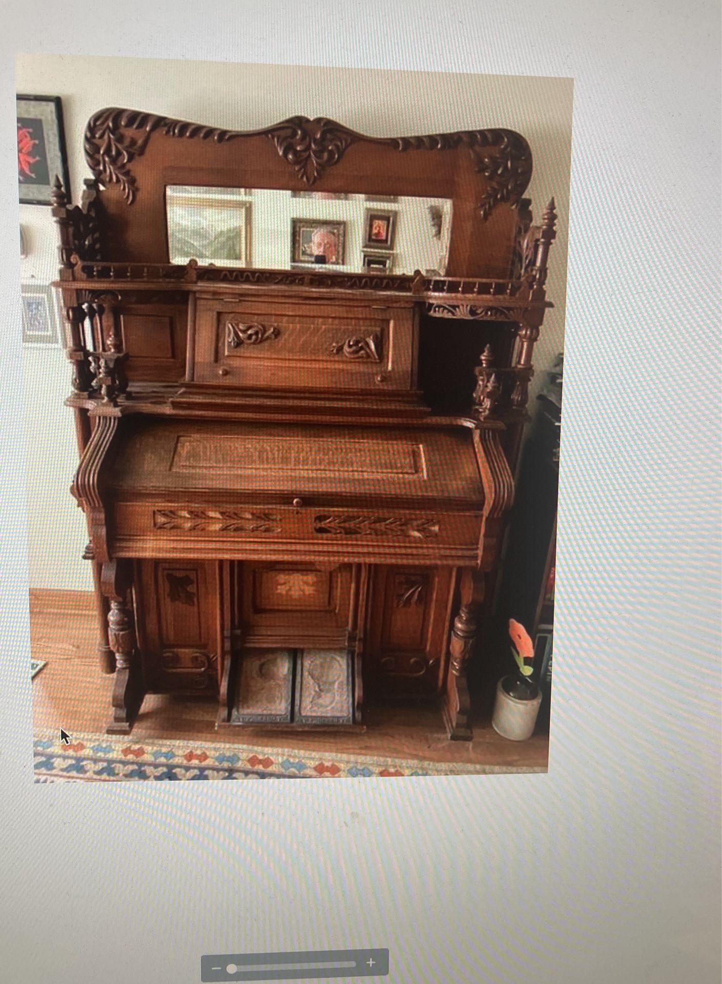 Oak Vintage Pump Organ