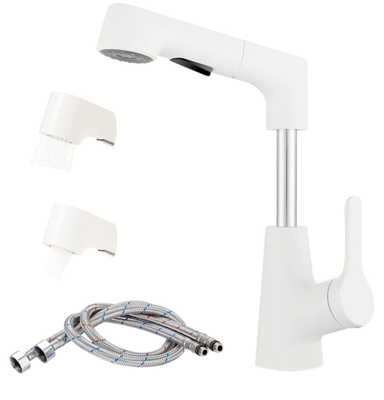 Weixiaoba Bathroom Faucet Pull Out with 2 Mode Sprayer Spout