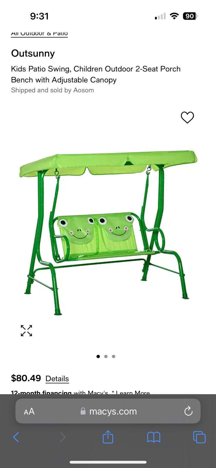 Kids Swing Set