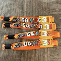 Summer Smash Tickets Wristbands 
