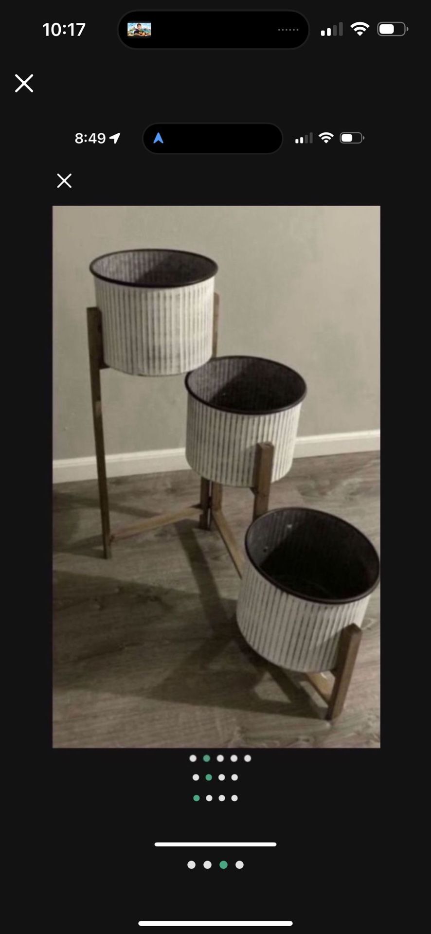 Flower Pot Stand Pot Plant Brand new metal, I tAKE oFFERS new in box wood 3 tier plant stand! Width of pot 11 inches and height of pot is 8