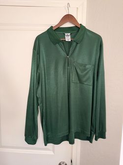 Men’s Large Nike Tech Pack Green Quarter-Zip Polo Shirt