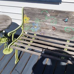 Cast iron Bench Childrens Bench And Table