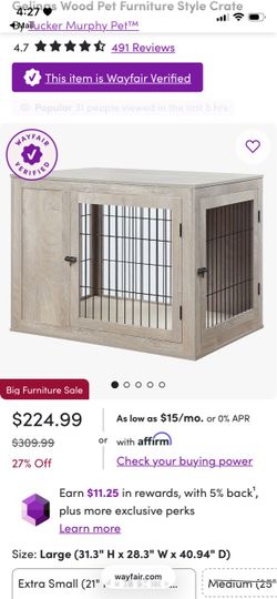 Large crate furniture style