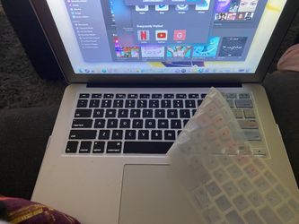 Silver Mac book Air