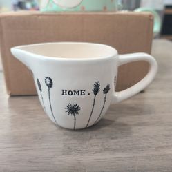 Rae Dunn HOME Creamer “M” Stamp Home Vintage Rare HTF