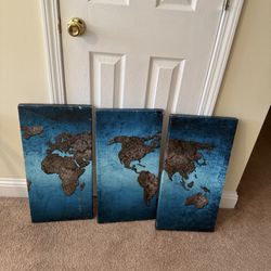 Blue & black canvas frame