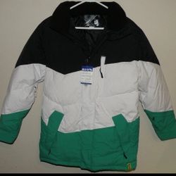 Triple Nickel 555 Men’s Small Down Ski Jacket Coat Black White Teal 